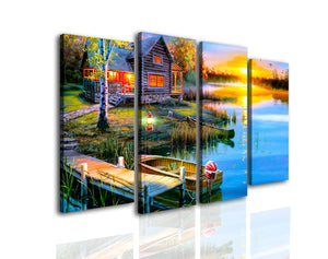 Multi Canvas Wall Art | Modular Canvas made from 4 pieces