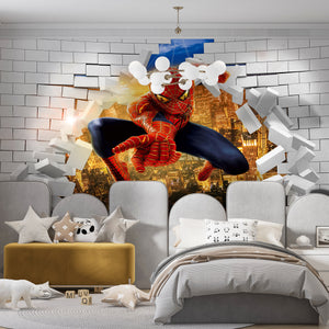 Nursery Wall Mural | 3D Wallpaper Spiderman Wallpaper for Boys