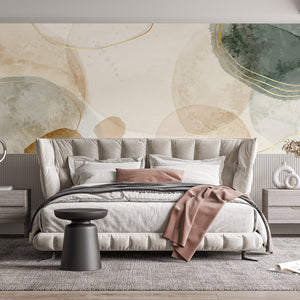 Modern Abstract Wall Mural Soft Marble Wallpaper