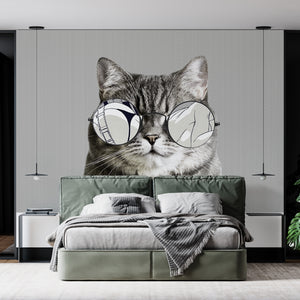  Cat in Sunglasses Wallpaper Mural