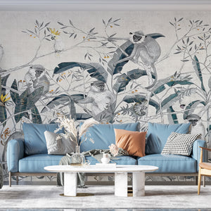  Monkeys and Palms Wall Mural
