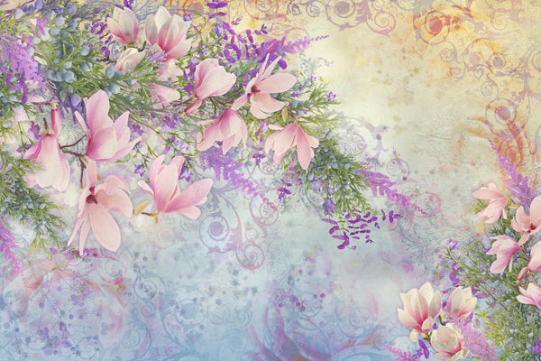 Summer Floral Wallpaper, Botanical Little Flower Wall Mural, Colorful Wildflowers, Non Woven Wallpaper