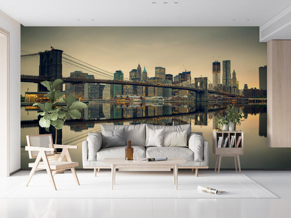 Brooklyn Bridge Skyline Cityscape Wallpaper