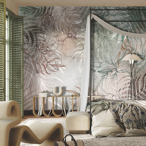 Large Jungle Leaves Wall Mural