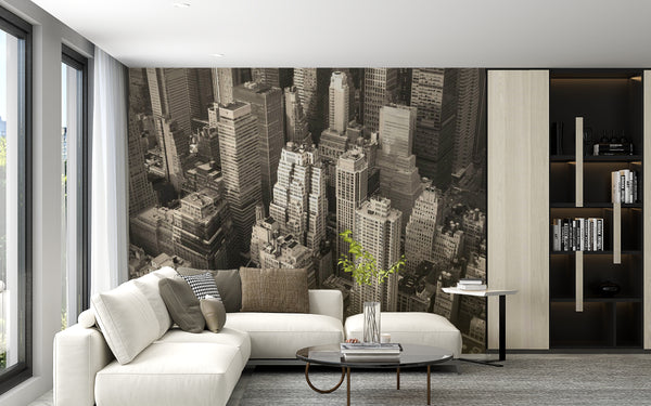 Custome Wall Mural | NYC Black and White Wall Mural 