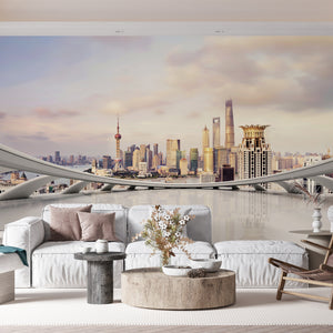Best Country Wallpaper -  Skyline Of Shanghai City Wall Mural