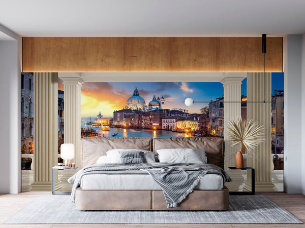 Cityscape Wall Mural -  Canal With Boats In Venice Wallpaper