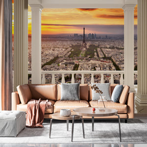 Country Theme Wallpaper -  Evening Paris City Wallpaper
