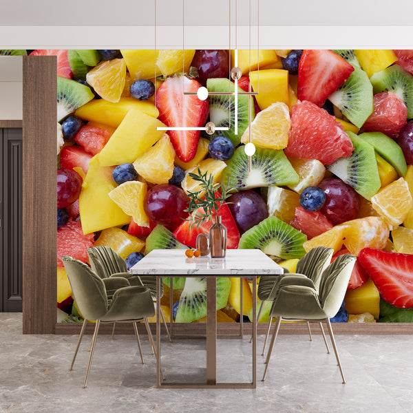 Food Murals, Food & Drinks Wallpaper, Non Woven, Colorful Fruits Wall Mural