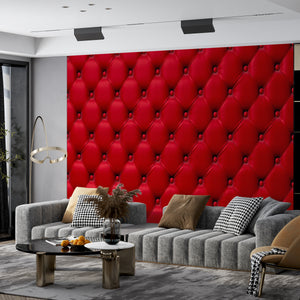 Interior Wall Paper Texture | Dark Red Leather Texture Imitation Wallpaper