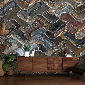 Texture Wallpaper | Fluid Tile Imitation Wallpaper