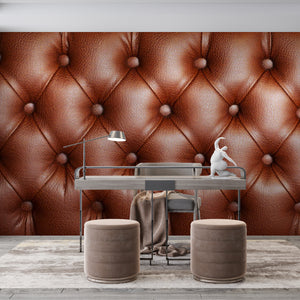 Texture Wallpaper | Brown Leather Texture Imitation Wallpaper