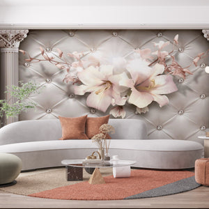 Fantasy Wallpaper | White Lily and Columns Wall Mural