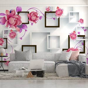  Large Pink Flowers Wallpaper