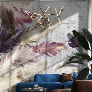 Fantasy Wallpaper | Pink & Purple Feathers Wallpaper