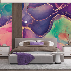  Colorful  Abstract Alcohol Inks Mural
