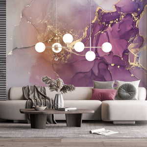  Purple Colors Abstract Alcohol Inks Wall Mural