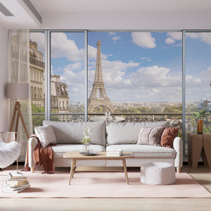 Fresco Wallpaper | Eiffel Tower from Balcony Wallpaper