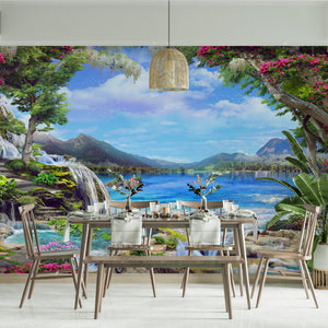 Fresco Wallpaper | Colorful Landscape Wallpaper