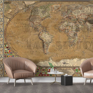 World Map Wallpaper | Old Political World Map Wallpaper