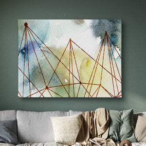Canvas Wall Art | Watercolor Geometric Texture & Lines Canvas Poster