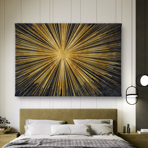 Canvas Wall Art | Gold Abstract Sun Canvas Poster