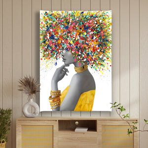 Canvas Wall Art | African Abstract Woman Wall Poster