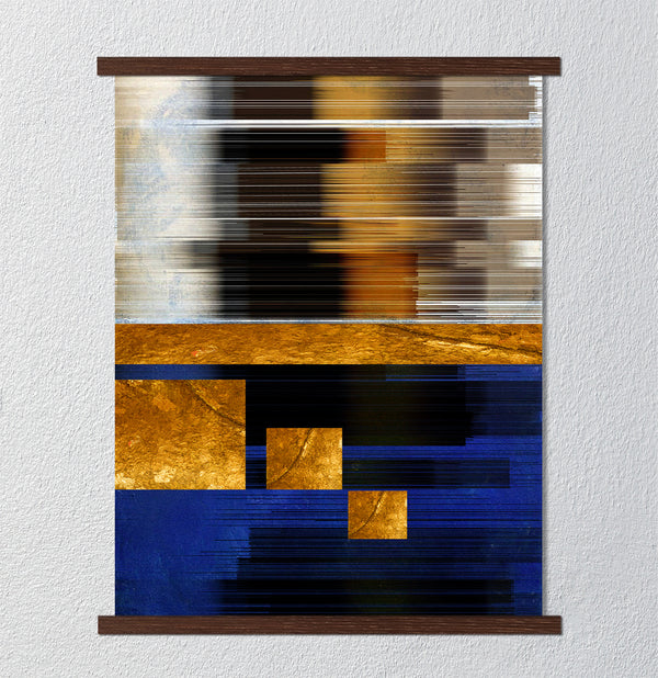 Custom Canvas Prints, Canvas Wall Art, Abstract Gold Leaf and Beige Background Wall Poster