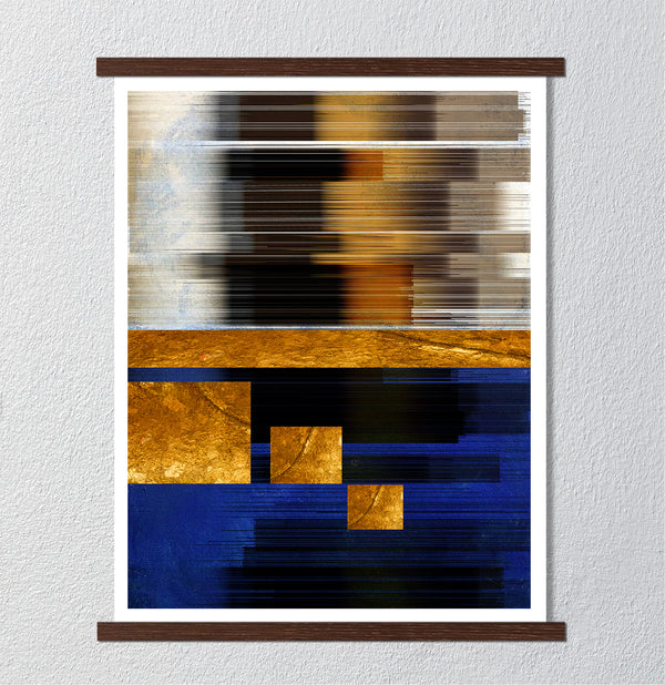 Custom Canvas Prints, Canvas Wall Art, Abstract Gold Leaf and Beige Background Wall Poster