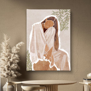 Canvas Wall Art - Modern Boho Pastel Woman