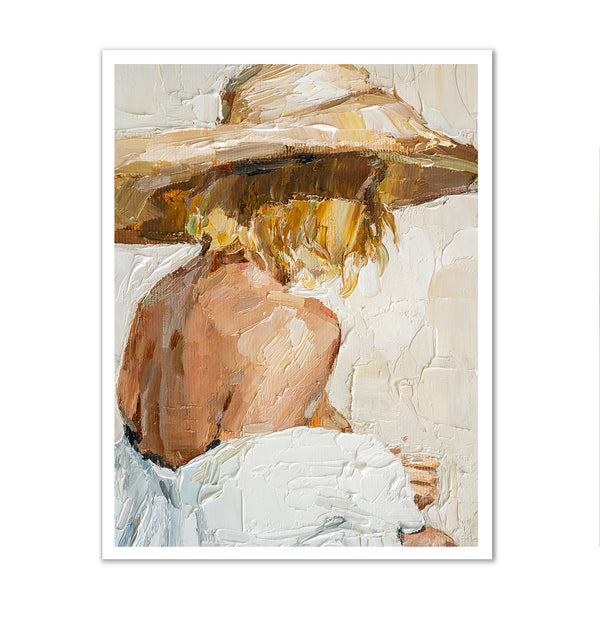 Canvas Wall Art, Blone Women Oil Painted, Wall Poster