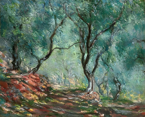 Canvas Wall Art, Claude Monet - Olive Trees in the Moreno Garden at Posterloun, Wall Poster