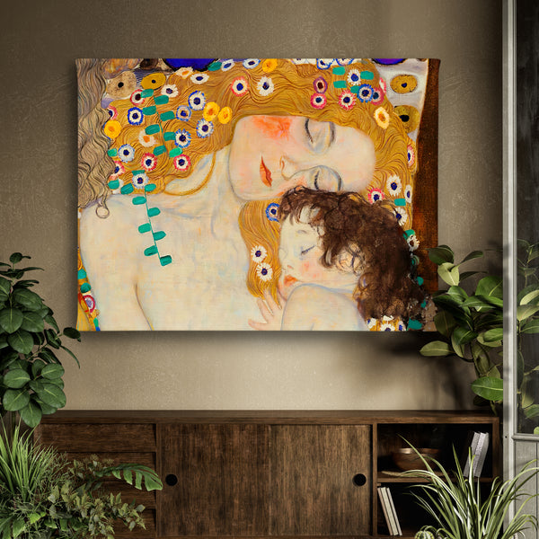 Canvas Wall Art - Gustav Klimt "Mom & Daughter"
