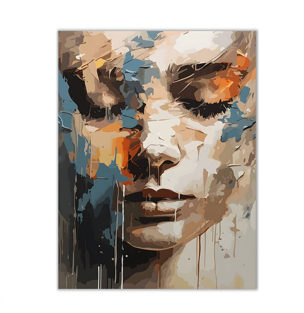 Canvas Wall Art, Abstract Woman Face, Wall Poster