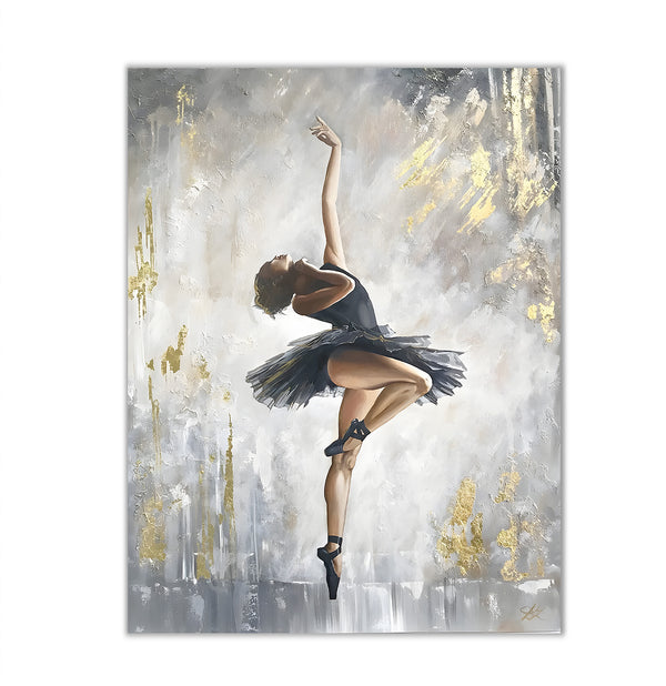 Canvas Wall Art, Modern Elegant Dancing Ballerina, Wall Poster