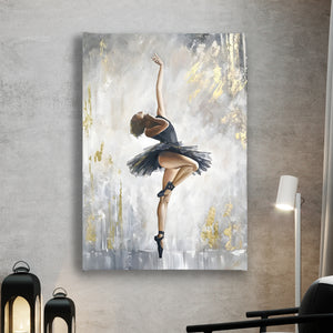 Canvas Wall Art - Modern Elegant Dancing Ballerina