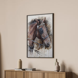 Wall Poster - Watercolor Brown Horse