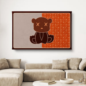 Canvas Wall Poster -  Cute Modern Bear Animal