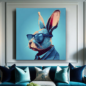 Canvas Wall Poster -  Glamorous Bunny