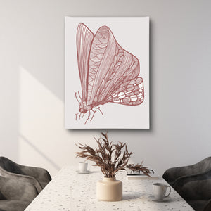 Canvas Wall Poster -  Pink Butterfly