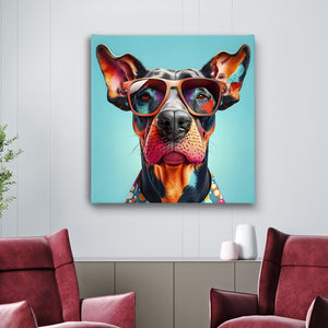 Canvas Wall Poster -  Fashion Dog
