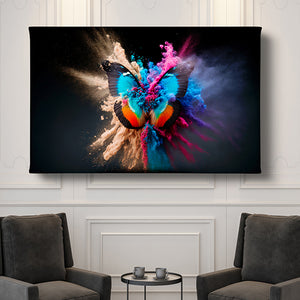 Canvas Wall Poster -  Colorful Butterfly