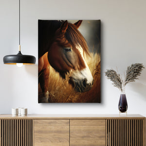 Canvas Wall Poster -  Brown Horse