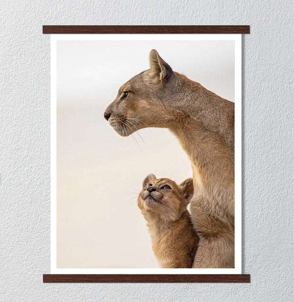 Canvas Wall Art, Lion Mom & Child, Wall Poster