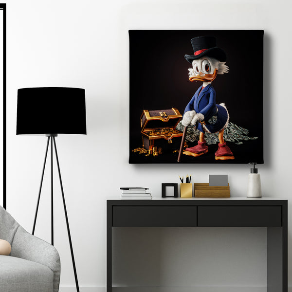 Canvas Wall Art, Donald Duck & Money, Wall Poster