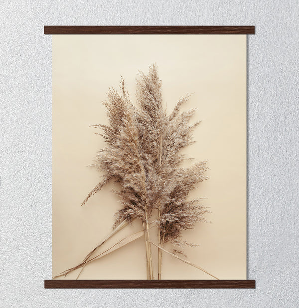 Canvas Wall Art, Boho Dried Reed Grass, Wall Poster