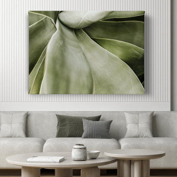 Canvas Wall Art, Aesthetic Green Leaf Element, Wall Poster