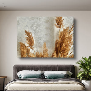 Canvas Wall Art  -  Macro Dried Reed Plant
