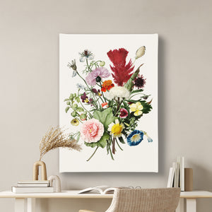 Canvas Wall Art  -  Retro Flower Bouquet