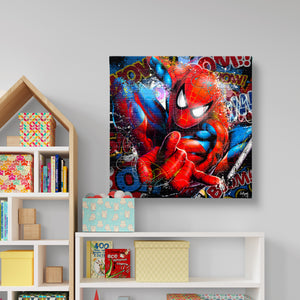 Nursery Wall Poster - Colorful Spider Man